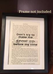 Little Women Book Quote Don't Try To Make Me Grow Up Before My Time - thumbnail 1