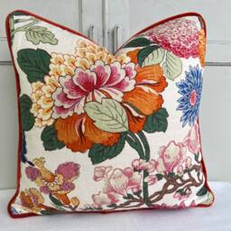 Gp & Baker Magnolia Luxury Designer Cream Blue Orange Decorative Cushion Pillow Throw Cover - thumbnail 3