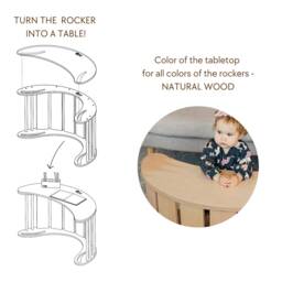 Montessori Rocker Climbing Arch With Table Top, Toddler & Kids Activity Table, Wooden Furniture, 1st Birthday Gift - thumbnail 3