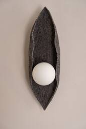 Ceramic Handmade Stone Look Oval Amorphous Wall Sconce, Wabi Sabi Light