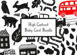 High Contrast Baby Cards, Black & White Animals - Printable