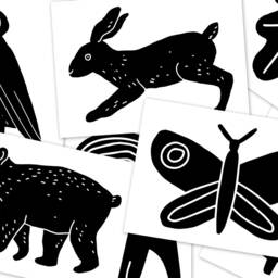 High Contrast Baby Cards, Black & White Animals - Printable - thumbnail 3