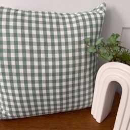 Sage Green Gingham Fabric 16 - thumbnail 3