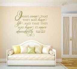 Christian Wall Decal. I Have Come - Code 211, Scripture Wall Decal, Religious Quote, Decal Bible, Christian - thumbnail 1