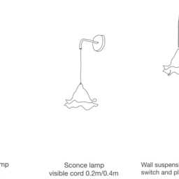 White Ruffles Merino Wool Pendant Lamp - Orange Edge - thumbnail 4