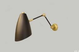 Wall Lighting Sconce Brass Lamp Vanity Light Fixture, Art Mid Century Light - Shahaf Model Ranor Design #510 - thumbnail 1