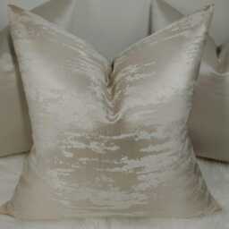 Moonstone Champagne Oyster Luxury Cushion Cover Modern Home Decor Textured Metallic Pillow Sham Chair Sofa & Bed Pillow Designer - thumbnail 3