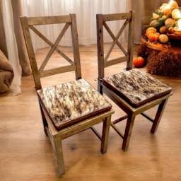 Cowhide Leather Dining Chair Seat Pad, Cushion, Room Chair, Genuine Cushion - D - thumbnail 3