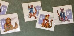 Doctor Mew Art Print Of Cats Your Choice 14 Doctors 8x8 - thumbnail 1
