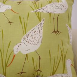 Beach Decor Sandpiper Throw Pillow - Green - thumbnail 4