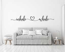 Inhale Exhale Wall Decal Minimalist Meditation Room Decor