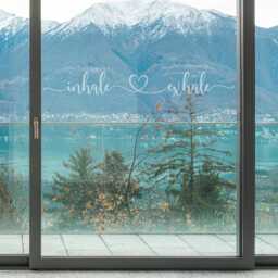Inhale Exhale Wall Decal Minimalist Meditation Room Decor - thumbnail 3