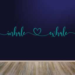 Inhale Exhale Wall Decal Minimalist Meditation Room Decor - thumbnail 4