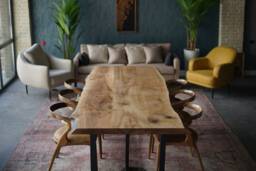 Rustic Dining Table For Farmhouse - Live Edge Beauty - thumbnail 1