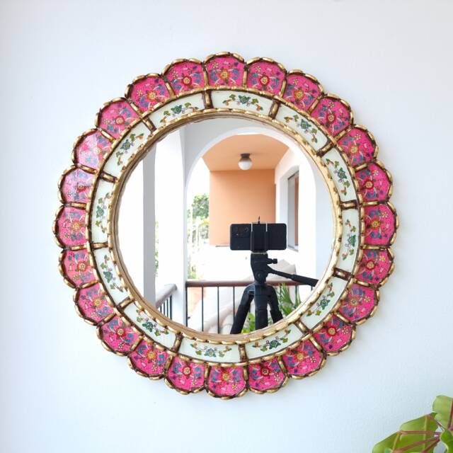 "Peruvian Mirrors ""Harmoniosa 50cm Fuchsia" - image 1