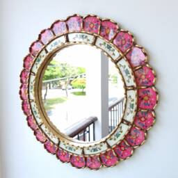 "Peruvian Mirrors ""Harmoniosa 50cm Fuchsia" - thumbnail 3
