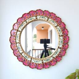 "Peruvian Mirrors ""Harmoniosa 50cm Fuchsia"