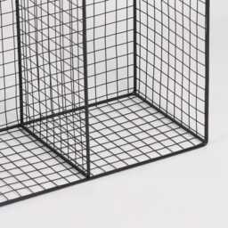 60cm Black Metal Wire Wall Shelf Unit Industrial Mesh Storage Display Organiser 3 Tier - thumbnail 3