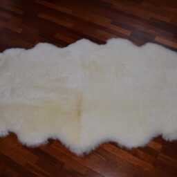 Naturasan Sheepskin Lambskin Rug, Quadro Skin - From Four Pelts, Skins Sourced From Australia & Newzealand, Quadro, Natural White - thumbnail 3