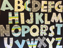 Soft, Sensory, Fabric Alphabet Letters With Matching Drawstring Bag