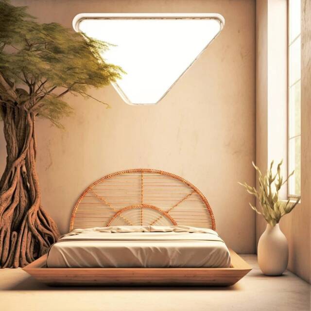 Rattan Headboard, Headboard Wood, Rattan Furniture, Double, Queen, King, Full, Wicker Furniture - image 1
