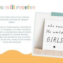 "Girls Room Wall Art - ""Who Runs The World" - thumbnail 2