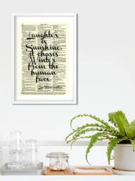 Les Mis??rables Quote Laughter Is Sunshine, It Chases Winter From The Human Face Dictionary Art Print - thumbnail 1