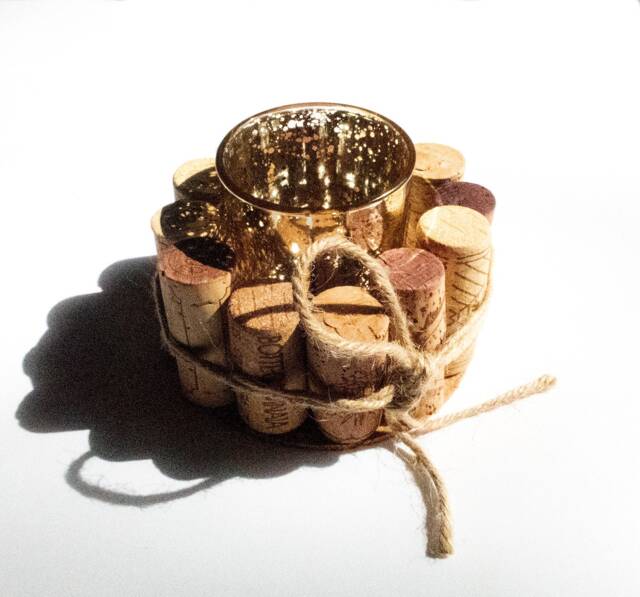 Recycled Wine Corks Candle Holders - image 1