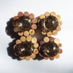 Recycled Wine Corks Candle Holders - thumbnail 2