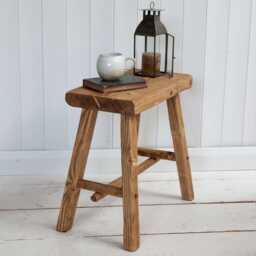 Reclaimed Wooden Stool - Rustic Driftwood Timber - Ben Simpson Furniture - thumbnail 1