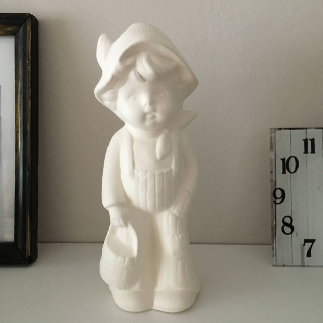 Ceramic Village Boy, Ready To Paint, Education For Kids, White Boy Figurine, Gift, Bisque, Sculpture, Paint, Art, Handmade - image 1