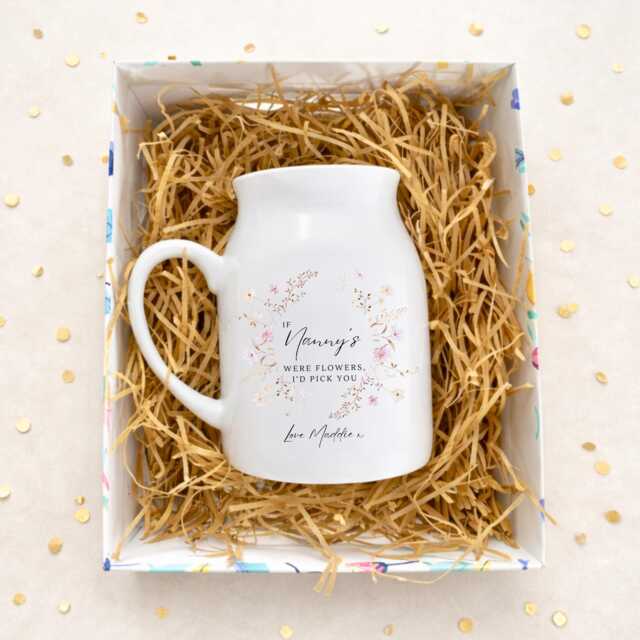 Personalised Vase, Mothers Day Gifts, Gift For Her, Nanny Gift, Grandma Ceramic Custom Gifts - image 1