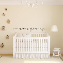 Never Grow Up Wall Decal Nursery Kids Room Decor Ww63 - thumbnail 1