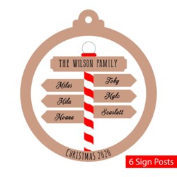 Personalised Family North Pole Sign Christmas Ornament, Hand Painted - thumbnail 4