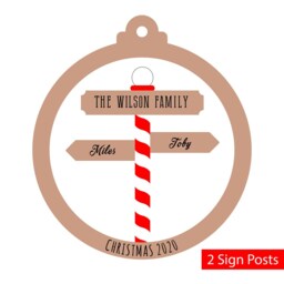 Personalised Family North Pole Sign Christmas Ornament, Hand Painted - thumbnail 3