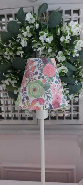 Decoupaged Floral Clip-On Lampshades. Lamp Shade. Chandalier - image 1