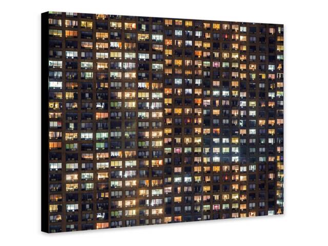 High Rise Building Window Front - Abstract Wrapped Framed Canvas Rolled Photo/Poster Print - image 1