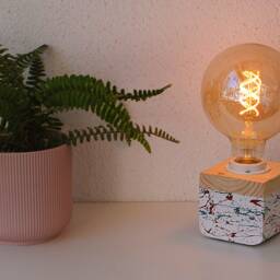 Handmade Modern Table Lamp Scandinavian Decor Farmhouse Bedside - thumbnail 4