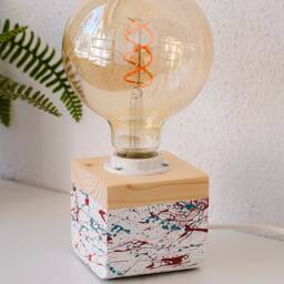 Handmade Modern Table Lamp Scandinavian Decor Farmhouse Bedside - thumbnail 3