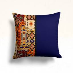African Style Pillow Cover, Navy Blue Ethnic Case, Tribal Aztec Living Room Decoration, Southwestern Geometric Case - thumbnail 2