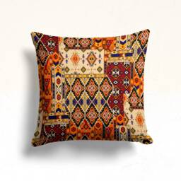 African Style Pillow Cover, Navy Blue Ethnic Case, Tribal Aztec Living Room Decoration, Southwestern Geometric Case - thumbnail 3