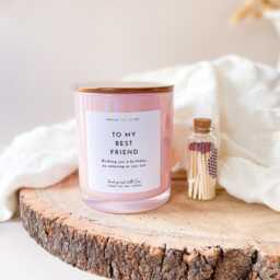 To My Best Friend Scented Candle With Metal Lid Your Text Personalised Gift For Her Birthday Christmas - thumbnail 3