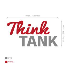 Think Tank, Office Decor, 3D, Quotes, Wall Office, Art, Inspirational Decal - Skuthtk - thumbnail 3