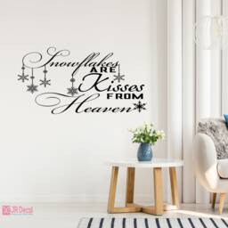 Snowflake Kisses From Heaven Quote, Christmas Wall Sticker - thumbnail 3