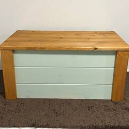 Deluxe Ottoman Shoe Storage Box Seat Bench Chest Sage Pine Oak Solid Wood - thumbnail 3