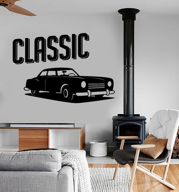 Wall Vinyl Decal Car Classic Retro Vechicle Amazing Garage Decor 1318Dz - image 1