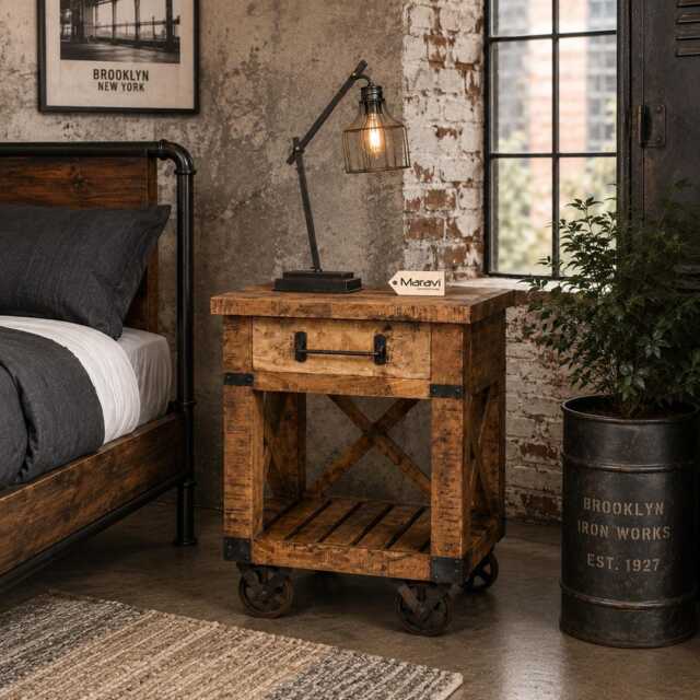 Perani Industrial Bedside Cabinet - image 1