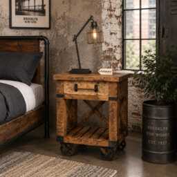 Perani Industrial Bedside Cabinet - thumbnail 1