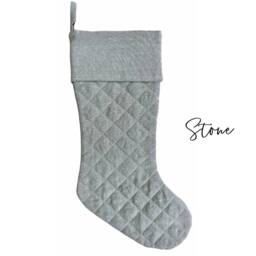 Personalized Quilted Christmas Stockings - Family Name Customized Stocking Unique Xmas Modern Festive Holiday Decor - thumbnail 4