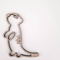 Meerkat Wall Art Nursery Safari Kids Room Wooden Decoration Children's - thumbnail 2